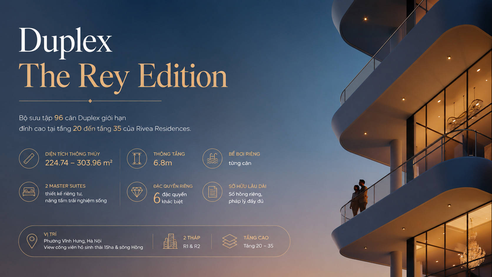Duplex The Rey Edition: 96 Căn Thông Tầng Phiên Bản Giới Hạn
