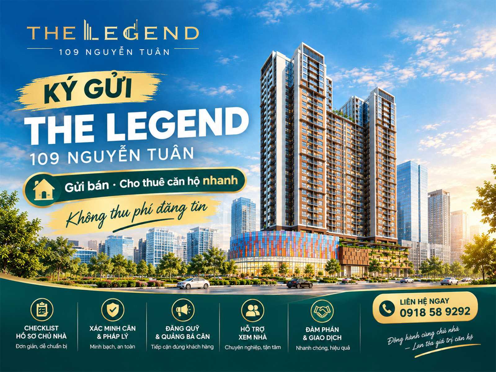Ký gửi The Legend 109 Nguyễn Tuân: gửi bán, cho thuê căn hộ